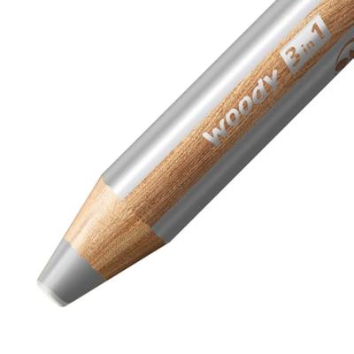 Kleurpotlood stabilo 880 woody 3 in 1 zilver | 5 stuks