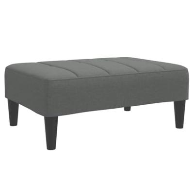 Voetenbank 77x55x31 cm stof donkergrijs