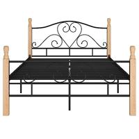 Bedframe metaal zwart 120x200 cm - thumbnail