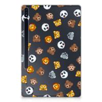 Hippe Hoes voor Samsung Galaxy Tab S7 Plus | S8 Plus Dieren Emojis - thumbnail