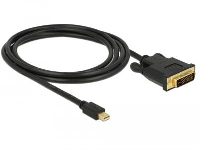 Delock 83989 DisplayPort-kabel Mini-displayport / DVI Aansluitkabel Mini DisplayPort-stekker, DVI-D 24+1-polige stekker 2 m Zwart Vergulde steekcontacten, Delock 83989 DisplayPort-kabel Mini-displayport / DVI Aansluitkabel Mini DisplayPort-stekker, DVI-D 24+1-polige stekker 2 m Zwart Vergulde steekcontacten,