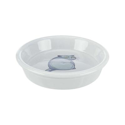 Trixie voerbak / waterbak boze kat grijs