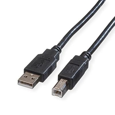 ROLINE USB 2.0 kabel, type A-B, zwart, 0,8 m