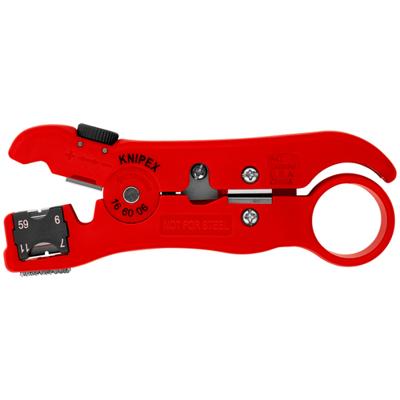 KNIPEX Afstriptang voor coax- en datakabels 166006SB kabelstrip-/ontmantelingsgereedschap