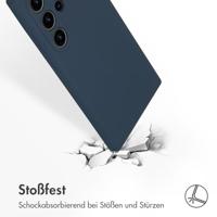 Accezz Liquid Silicone Backcover Samsung Galaxy S24 Ultra Telefoonhoesje Blauw - thumbnail
