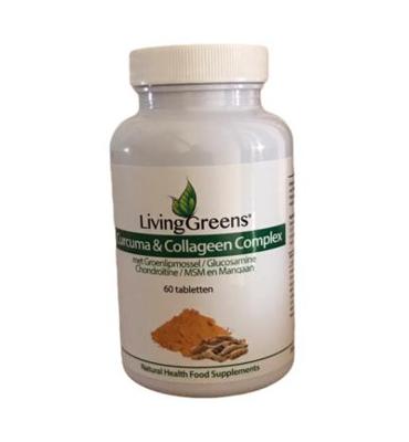Livinggreens Gewrichten formule curcuma & collageen complex 60 Tabletten