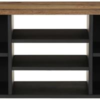 Tv-meubel 100x33x46 cm massief mangohout en bewerkt hout - thumbnail