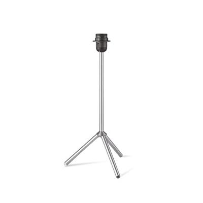 Moderne tafellamp voet Karma voor lampenkap - Geborsteld staal - 27/27/16cm - gemaakt van Metaal - geschikt voor E27 LED lichtbron - voor lampenkap met doorsnede max.35cm