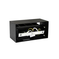 QAZQA Moderne wandlamp zwart rechthoekig 2-lichts - Edwin - thumbnail