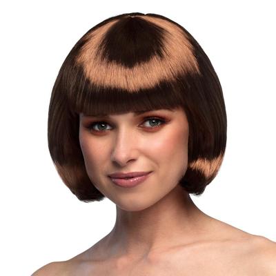 Pruik bobline bruin