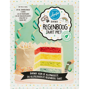Leentjes Bakmix Regenboog Taart Pret 300 g bij Jumbo