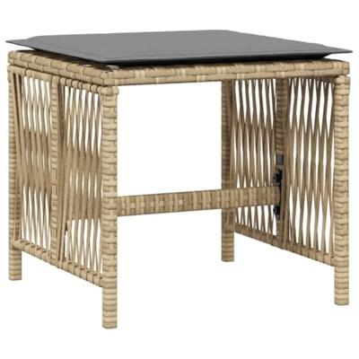 Tuinkrukken 4 st kussens 41x41x36 cm poly rattan gemengd beige Tuinkrukken 4 st kussens 41x41x36 cm poly rattan gemengd beige