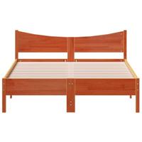 Bedframe massief grenenhout wasbruin 135x190 cm - thumbnail