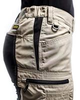 Blåkläder Dames Service Short met stretch 71491845 | Stone/Zwart | Maat 34 - 7330509535349 - thumbnail