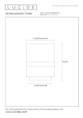 Lucide EXTRAVAGANZA TUSSE - Tafellamp - Ø 15 cm - 1xE14 - Groen
