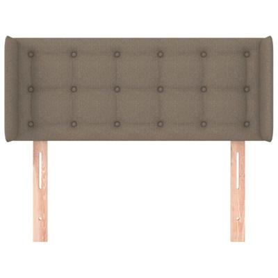 Hoofdbord met randen 83x16x78/88 cm stof taupe