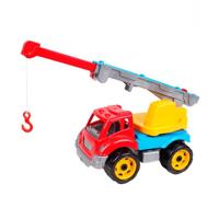 Sun Fun kraanwagen rood geel, 36x20x21cm - thumbnail