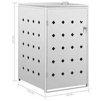 VidaXL Containerberging enkel 240 l roestvrij staal - thumbnail