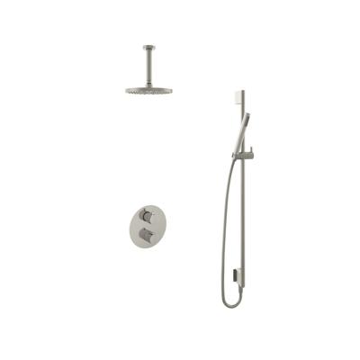 Hotbath Buddy - Inbouw Regendoucheset - Thermostatisch - Plafondbuis 15 cm - Hoofddouche 200 mm - Staafhanddouche - Glijstang 900 mm - met 2-Weg Stop-Omstel - Waterbesparend - V02