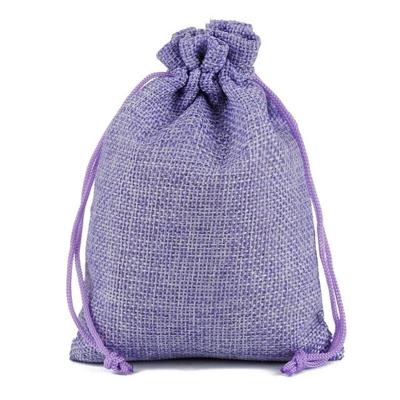 50 PCS multi grootte linnen jute koord geschenk tassen zakken bruiloft verjaardag partij gunsten koord geschenk zakken grootte: 20x30cm (paars)