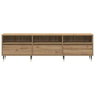 TV-kast artisanaal eikenkleurig 150 x 30 x 44.5 cm Bewerkt hout