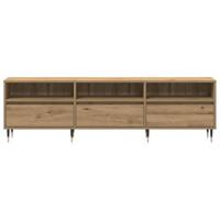 TV-kast artisanaal eikenkleurig 150 x 30 x 44.5 cm Bewerkt hout - thumbnail