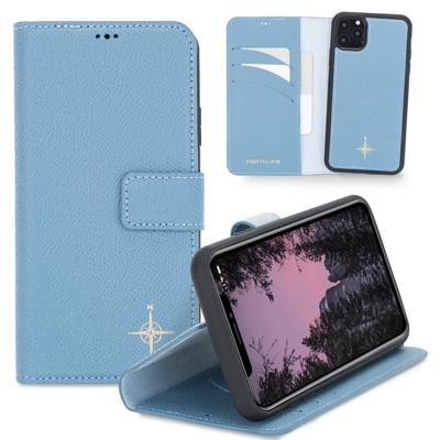 NorthLife iPhone 11 Pro Max - Leren Afneembare 2-in-1 bookcase telefoonhoes - Lichtblauw