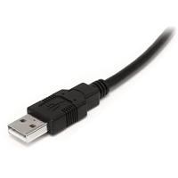 StarTech.com 9m actieve USB-A naar USB-B-kabel - M/M - USB 2.0 A naar B kabel - printerkabel - USB-verlengkabel - zwart (USB2HAB30AC) - thumbnail