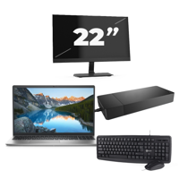 Dell Inspiron 15 3525 - AMD Ryzen 7 5825U - 15 inch - 16GB RAM - 256GB SSD - Windows 11 Home + 1x 22 inch Monitor - thumbnail