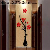 Creatieve vaas 3D acryl stereo muur stickers TV achtergrond muur corridor Home Decoratie grootte: 32x80x4cm - thumbnail