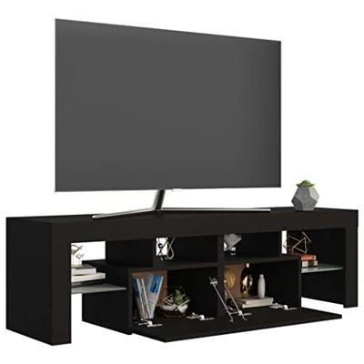 Tv-meubel met LED-verlichting 140x36,5x40 cm zwart