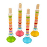 Bigjigs houten gekleurde trompet - thumbnail