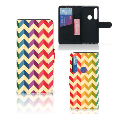 Motorola One Action | Telefoon Hoesje | Zigzag Multi Color