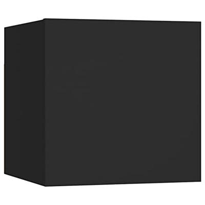 Tv-wandmeubelen 2 st 30,5x30x30 cm zwart