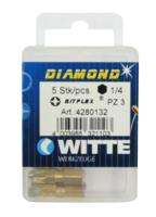 Set van tips WITTE PZ 3 DIAMOND FLEX Pozidriv PZ3 5 Stuks - thumbnail