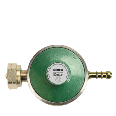 Gimeg Universele Gasregelaar met slangpilaar 50Mbar