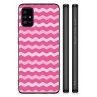 Samsung Galaxy A51 Bumper Case Waves Pink - thumbnail