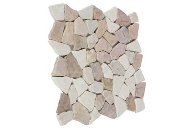 Mosaikfliesen Weiß-Rot 30x30 cm