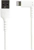 StarTech.com Premium USB-A naar Lightning Kabel 2m Wit - Robuuste 90° haakse USB Type A naar Lightning Charge & Sync Oplaadkabel met Aramide Vezels - Apple MFi Cert. - iPhone (RUSBLTMM2MWR) - thumbnail