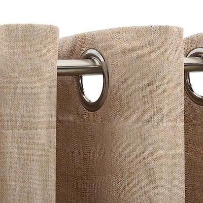 VidaXL Gordijn linnen-look verduisterend met ogen 290x245 cm beige VidaXL Gordijn linnen-look verduisterend met ogen 290x245 cm beige