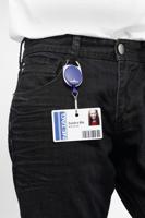 Durable Pashouder | met veerhaak | bandlengte 800 mm | blauw | 5 stuks - 832707 832707 - thumbnail