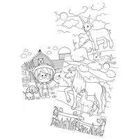 Haza Witbaard Kleurboek boerderij - thumbnail