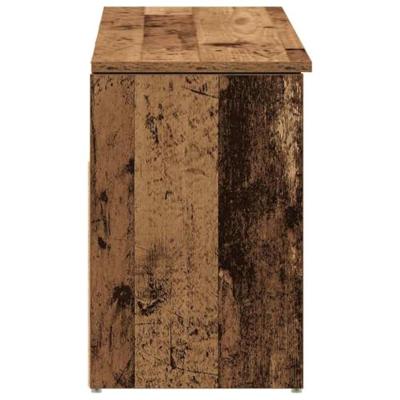 VidaXL Schoenenbank 102x30,5x45 cm bewerkt hout oud houtkleurig VidaXL Schoenenbank 102x30,5x45 cm bewerkt hout oud houtkleurig