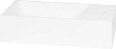 Saqu Deluxe fonteinset met mat zwarte kraan rechts solid surface mat wit