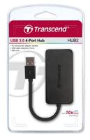 Transcend TS-HUB2K TS-HUB2K USB-hub 4 poorten USB-A USB 3.1 Gen1 5 GBit/s Zwart - thumbnail