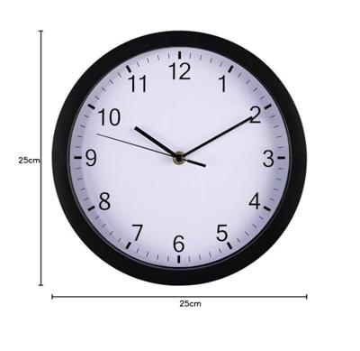 Hama wandklok pure ø 25 cm geluidsarm zwart