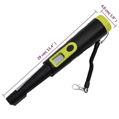 Pinpointer metaaldetector met LCD-scherm zwart en geel - thumbnail