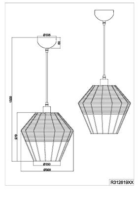 Trio HanglampBorka rotan - R31261936