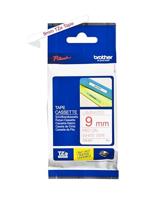 Brother TZE-222 labelprinter-tape Rood op wit - thumbnail