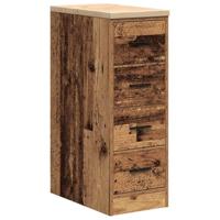 Garagekast 30x51x85 cm massief grenenhout oud hout - thumbnail